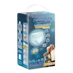 Dr.Klean ผ้าอ้อมผู้ใหญ่ด็อกเตอร์คลีน แบบกางเกงกลางคืน ไซส์ L-XL 20 ชิ้น