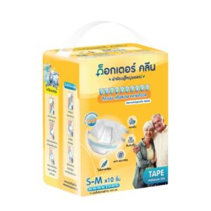 ผ้าอ้อมผู้ใหญ่ด็อกเตอร์คลีน DR.KLEAN แบบเทป 10 ชิ้น ไซต์ S-M