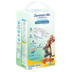 ผ้าอ้อมผู้ใหญ่ด็อกเตอร์คลีน รุ่นSUPER SAVE DR.KLEAN ไซต์ S-M  34 ชิ้น 1 แพ็ค