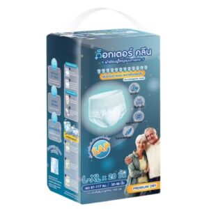 ผ้าอ้อมผู้ใหญ่ด็อกเตอร์คลีน แบบกางเกงกลางคืน DR.KLEAN ไซต์ L-XL 20 ชิ้น 1 แพ็ค