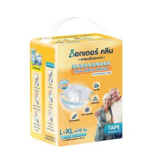 ผ้าอ้อมผู้ใหญ่ด็อกเตอร์คลีน DR.KLEAN แบบเทป 10 ชิ้น ไซต์ L-XL